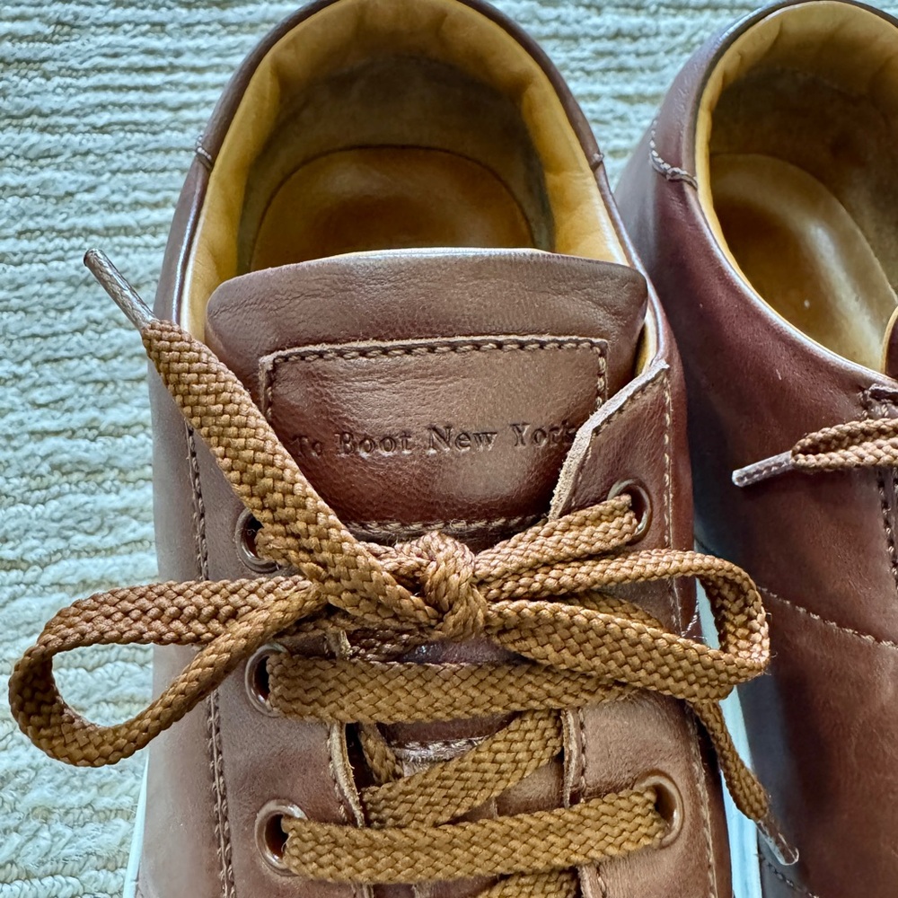 To Boot New York Colton, Brown Leather Sneakers, size 9 - Picture 9 of 16